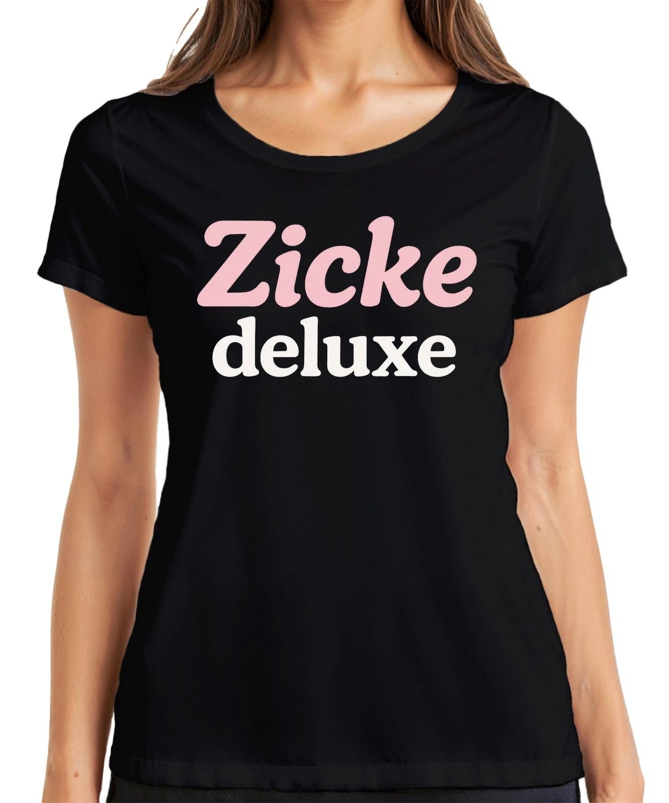 Zicke deluxe frech Spruch Frauen Damen Geschenk rosa Pastell Damen T-Shirt M