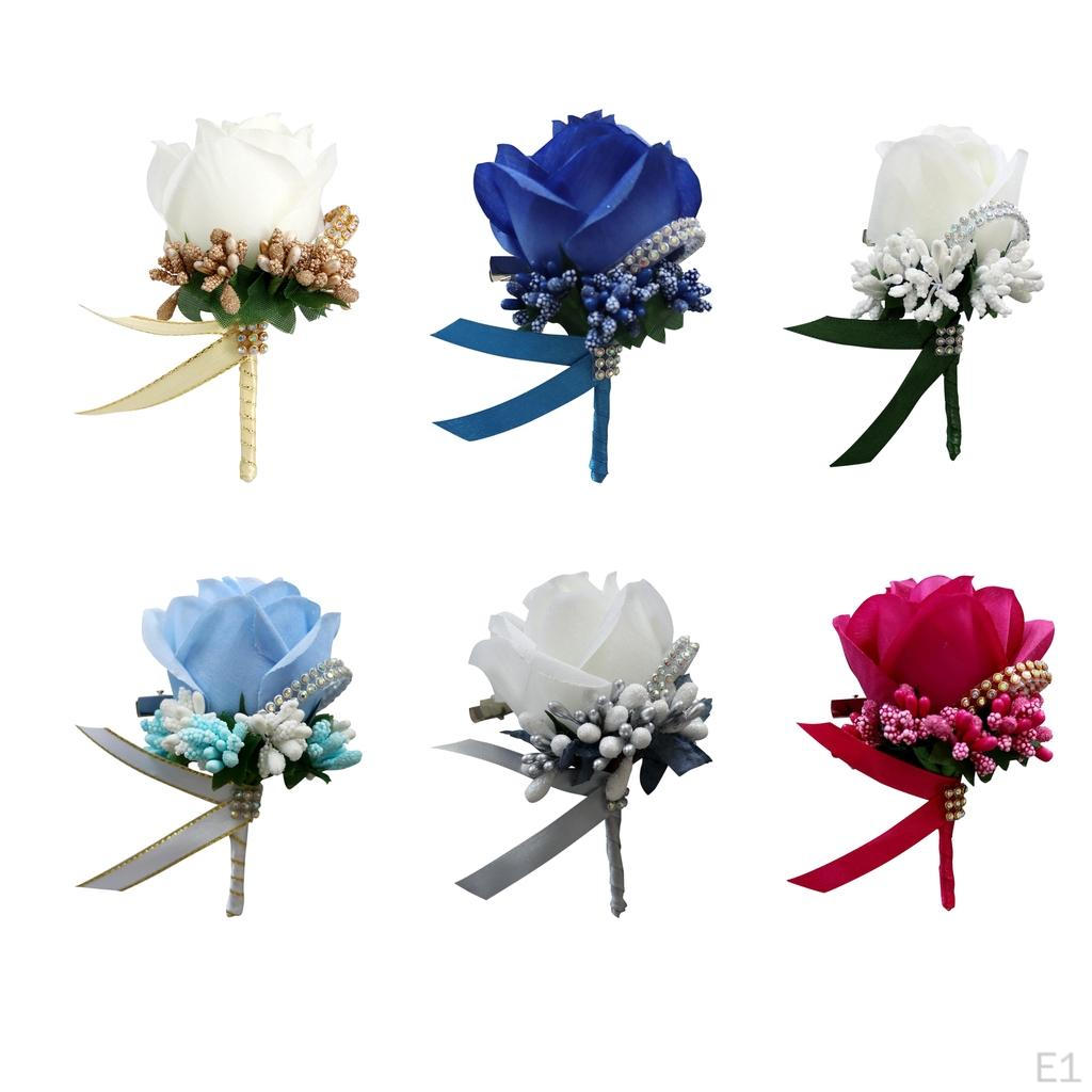 Rose Flower Brooch Pin Wedding Corsage