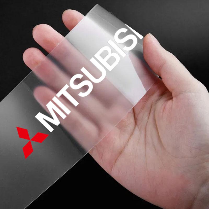 Car Threshold Protector Transparent Decorative Badge Sticker For Mitsubishi Asx Lancer Outlander Pajero Ralliart Car Accessories