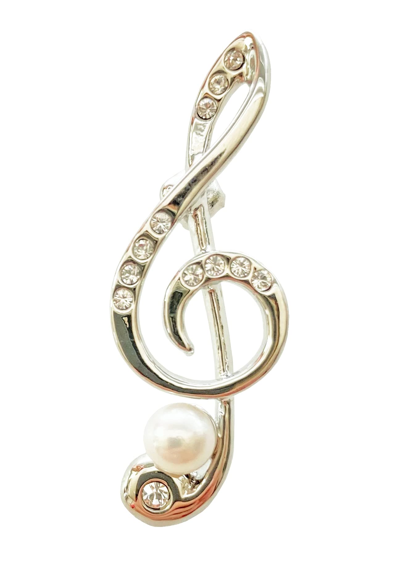 

Akoya pearl pin treble clef pearl brooch [enyapearl] brooch, ABR227,