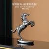 Creative Resin Gold Jumping Horse Sculpture Handicraft Entrance Living Room Ornaments Art Animal War Horse Statue Interior Decor