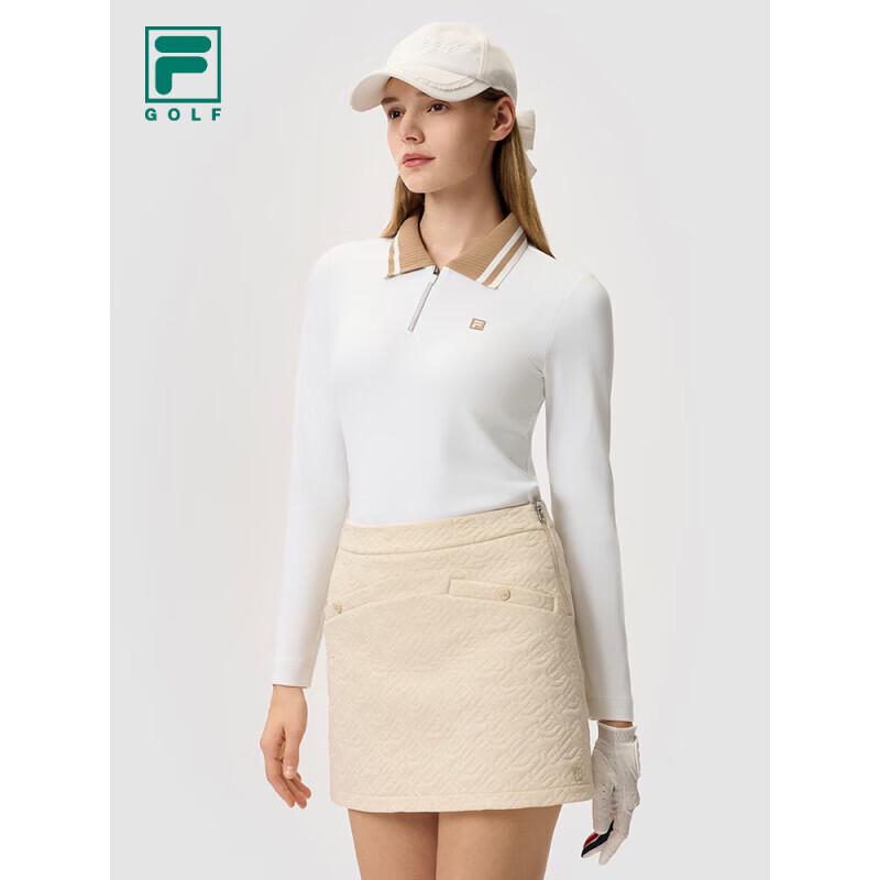 FILA Women s Knitted Long-Sleeve Golf Polo Shirt S