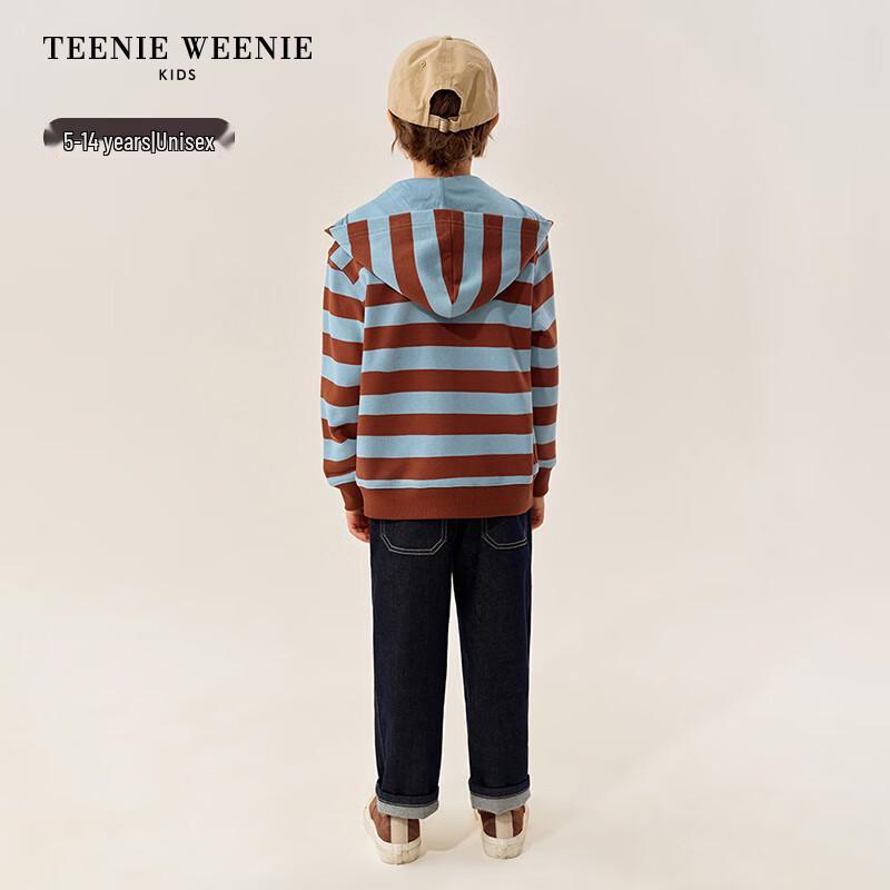 Teenie Weenie Kids Striped Bear Zipper Hoodie