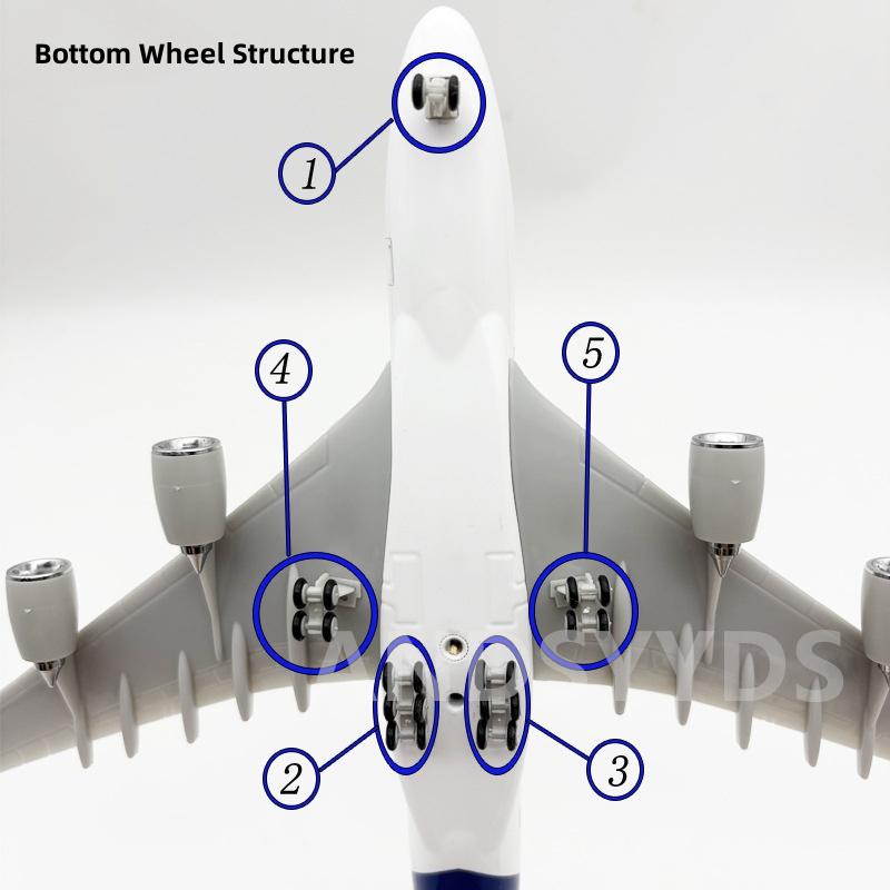 Display 1:240 Scale 380 Airbus Model 30CM New Lufthansa A380 Resin Airline Aircraft Model with Landing Gear Simulation Souvenir