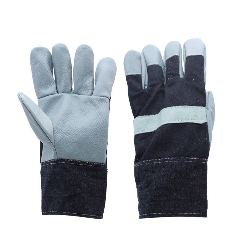 ZISIZ Short Soft Cowhide Welding Gloves