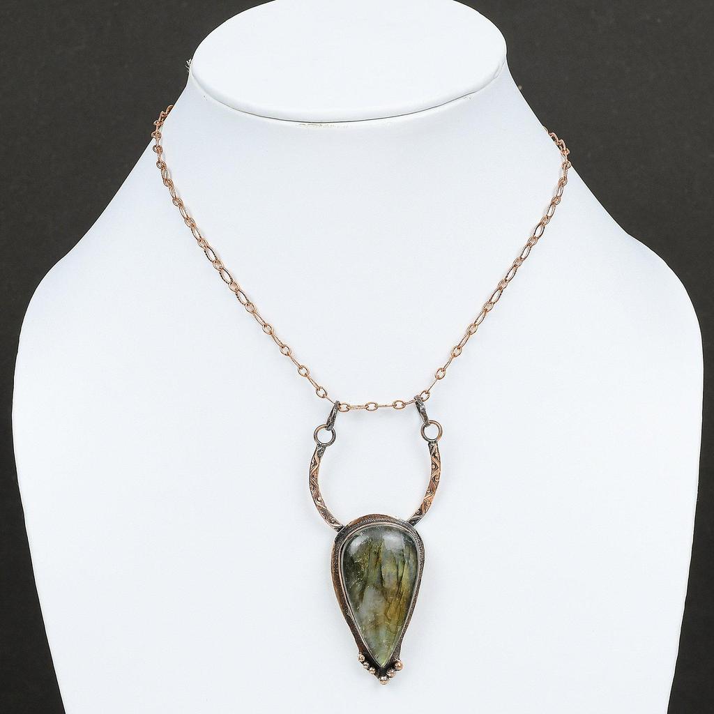 Labradorite Pendant Copper Pendant Top Quality Gemstone Pendant Labradorite Copper Jewelry Amazing Pendant Anniversary Gift Handmade Jewelry