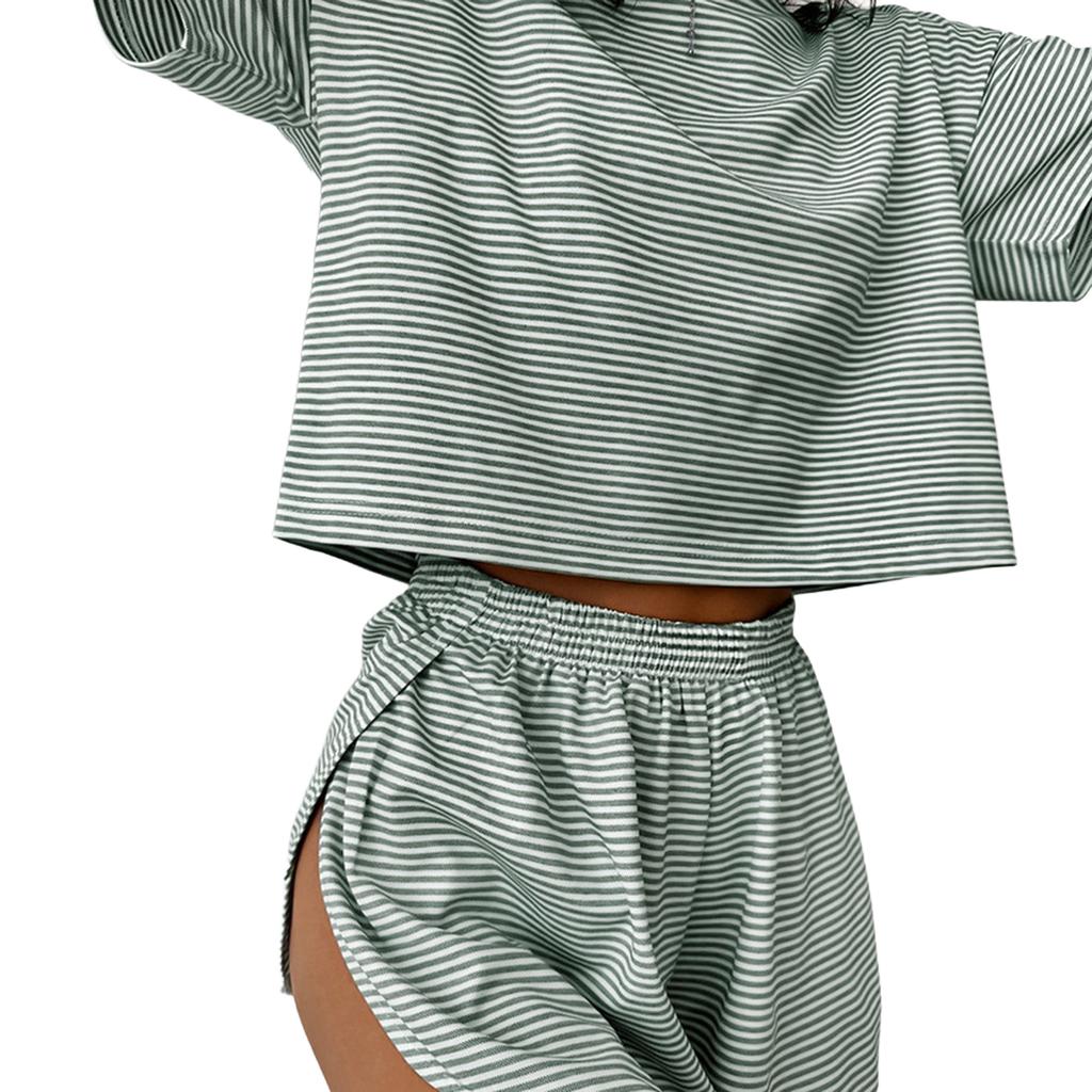 2 Teile/satz Sommer Frauen Trainingsanzug O Neck Brief Drucken Reine Farbe Kurzarm T-shirt Kordelzug Elastische Taille Shorts Für Sport