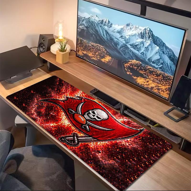 Tampa Bay Buccaneers2 Druck Kissen Rutschfest Laptop Tablet Großes Mauspadd XXL Matte Mini-PC Spielmatte Mit Verriegeltem Rand
