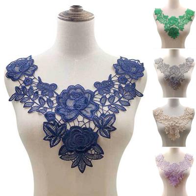 Embroidered Lace Collar for Women Trim Embroidered Applique Neckline Hollow Out Lace Collar for DIY Sewing Supplies Wedding Dress Shirts