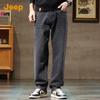 JEEP Men's Loose Straight-Leg Jeans (Fleece-Lined Optional)