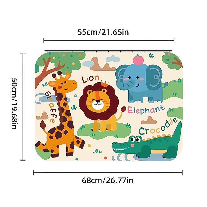 Cartoon Track Style Car Window Sunshade Curtain UV Protection Heat Insulation