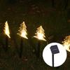 Solar-Powered LED Christmas Star & Snowflake Garden Lights