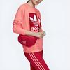 Adidas Originals Trefoil Crew Comfortable Round Neck Sports College Letter Sweatshirt Women Sweatshirt Shiny-Red ED7548