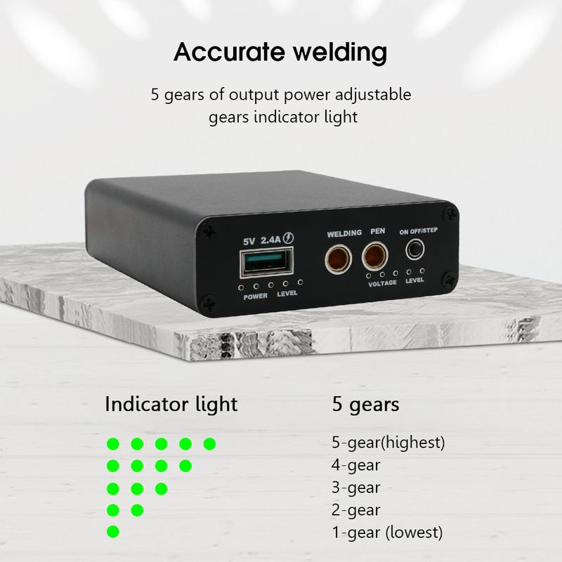 DIY Mini Spot Welder 5 Gears Adjustable Portable Handheld Spot Welding Machine for 18650 Battery Charge with Spot Welding Pen