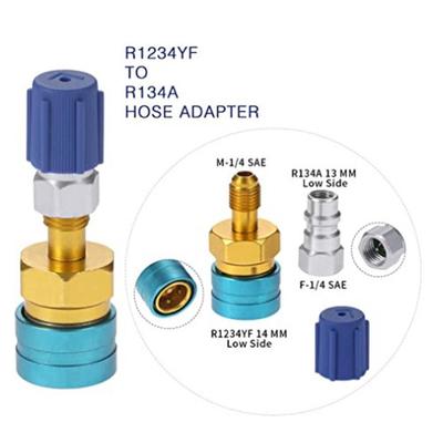 NEW High-end R1234YF To R134A Air Conditioning Evacuation And Recharging AC Refrigerant Repair Safety Adapter Air 1/4 Conditioni