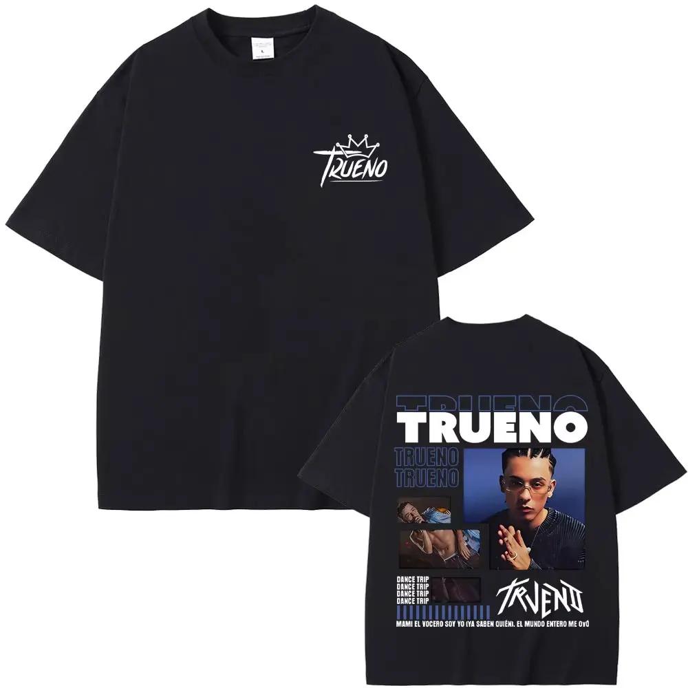 Rapper Trueno Album Tour Merch T-Shirt Herren Damen Kleidung Mode Kurzarm T-Shirt Streetwear Baumwolle Lockere T-Shirts Unisex