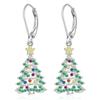 New Sparkling Christmas Tree Women'S Earrings For  Festivals With Fashionable Inlaid Zircon Star  Jewelry