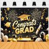 Graduation Banner Backdrop 2025 Graduation Party Decorations Congratulations Graduate Banner 71x43 Inches Outdoor Decor Yard Signs for Celebration