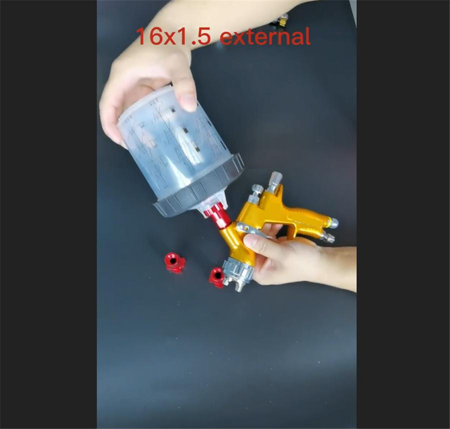 Spray Gun Cup Thread Adapter Connector Pot Joints Spray Gun Disposable M16*1.5mm