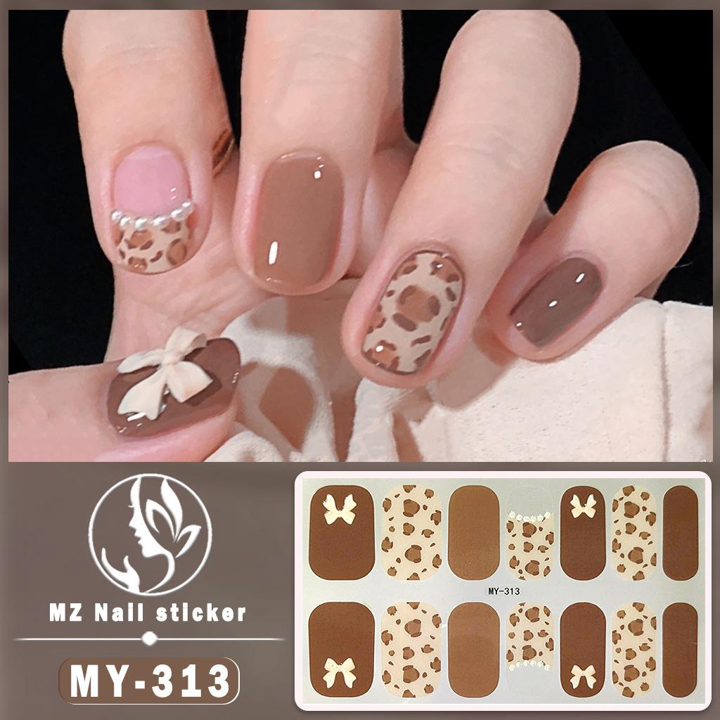 Three-dimensional National Style No-bake Gel Nail Varnish Film All Stick Japanese and Korean Style Spring and Summer Nail Film Paper Nail Film Paper