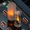 Portable Glass USB LED Light 5V USB Flame Type LED Filament Bulb ABS Flickering Candle Light Home Decoration