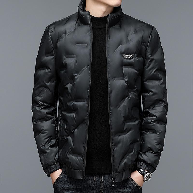 

Зимняя мужская пуховая хлопковая куртка Утепленная теплая хлопковая одежда Повседневное хлопковое пальто Мужская короткая хлопковая куртка XXXXL чёрный