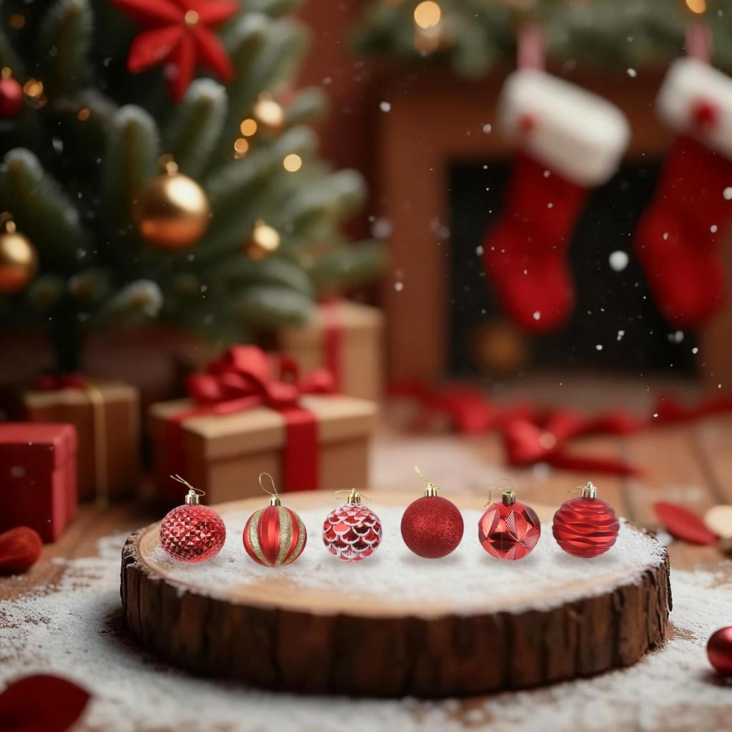 Decorative Christmas Xmas Tree Ball Bauble Hanging Decor 12Pcs/Set 60mm Diameter Safe and Long Lasting Materials