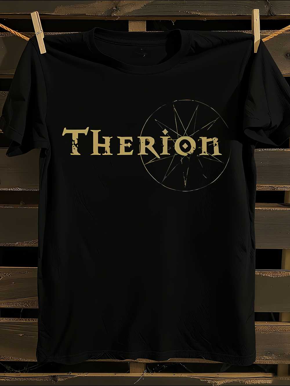 Therion Gothic Lettering Logo T-Shirt S