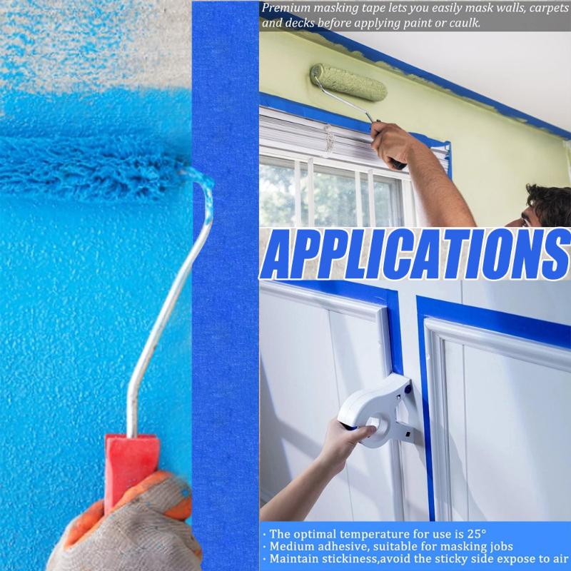 Hot selling new type of easy to tear paint tape with cutting tools, used for covering seams,sealing packages,and writing labels