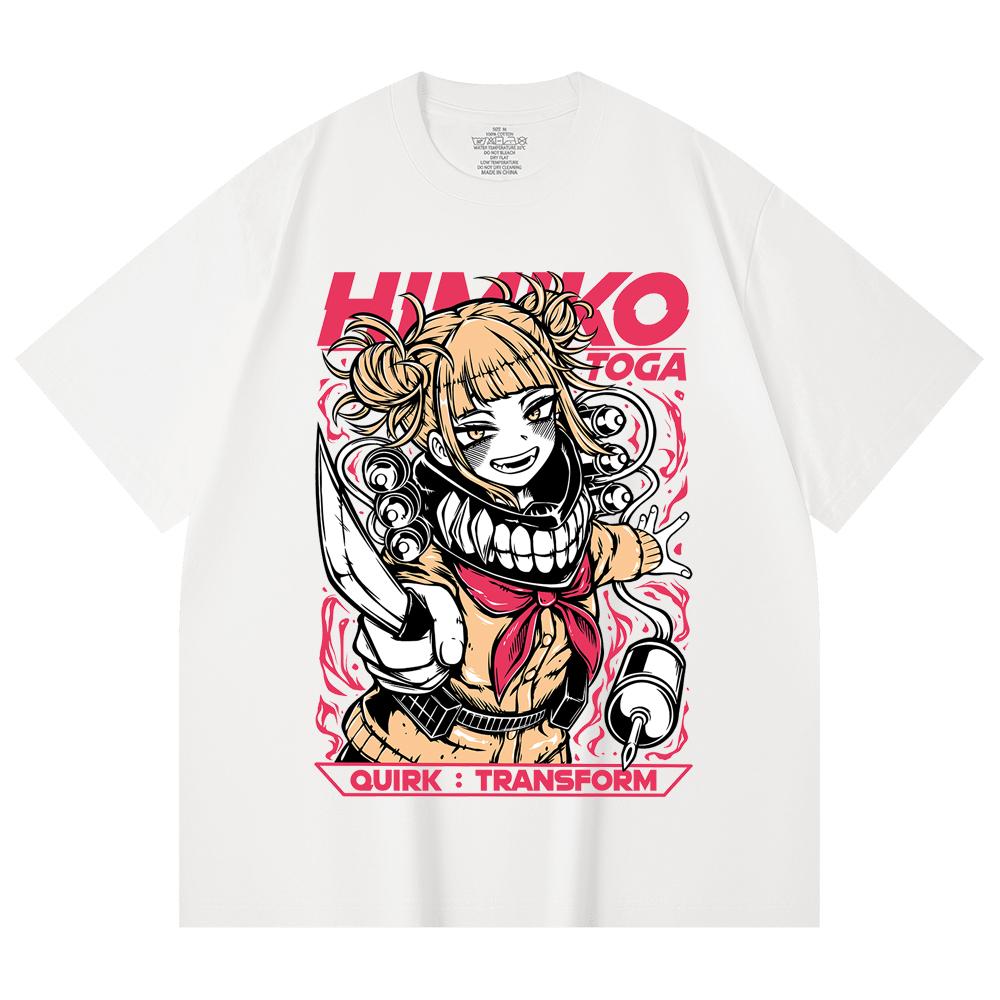 230 Gsm 100% Cotton My Hero Academia V12 Toga Print Unisex Heavy Cotton T Shirt