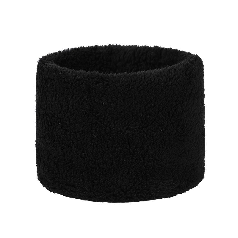 

Fashionable Plush Neck Gaiter Keep Warm Solid Color Cold-proof Collar Half Face Mask For Autumn Winter Face Cover чёрный