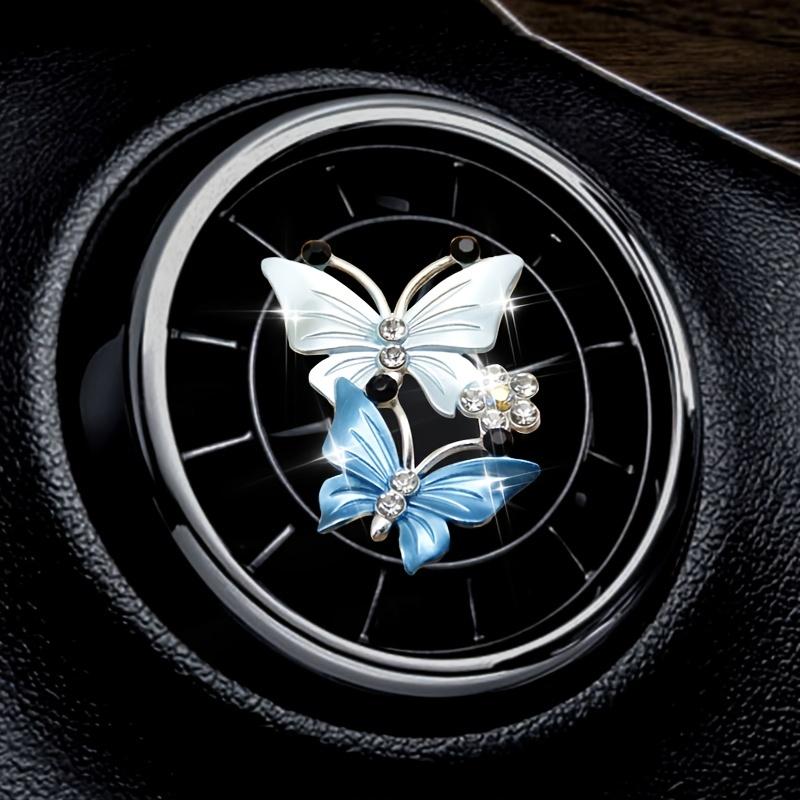 1pc Colorful Butterfly Car Air Freshener Clip, Aroma Vent Clip with Fragrance Source - Balm/Compressed Scent Tablet/Incense Stick