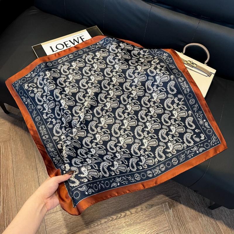 New Square Scarf Women Luxury Paisley Print Soft Satin Hairband Hands Bag Ribbon Foulard Hijab Neckerchief Headband