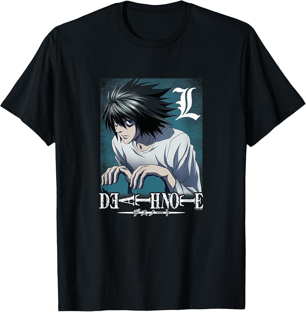 

L Crouching with Logo Anime TShirt Unisex T-Shirt XXL