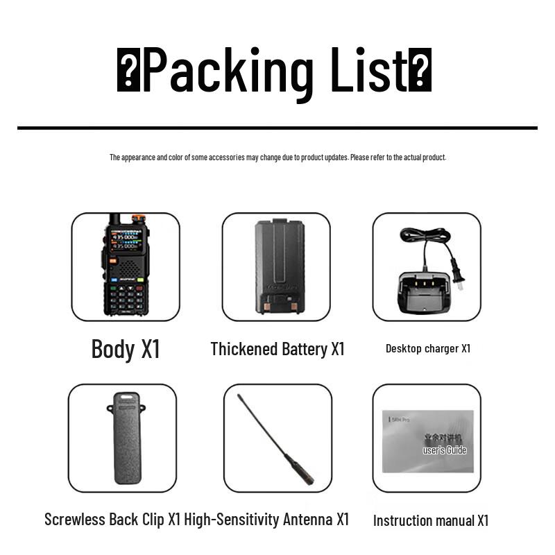 BAOFENG 5RH PRO Upgraded Dual-Band Walkie-Talkie (CN Version)