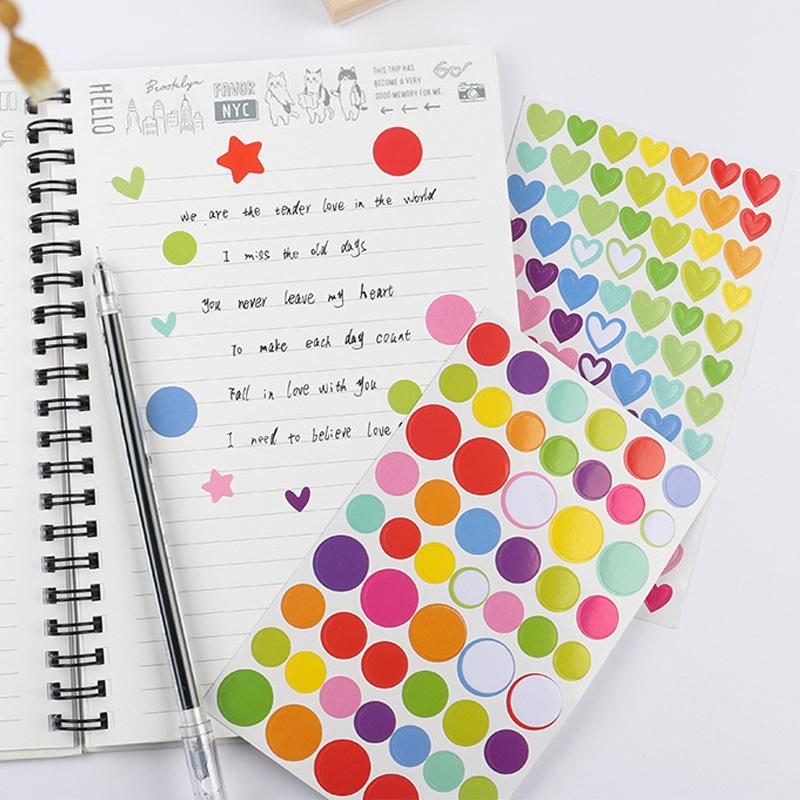 5pcs Children Stationery Stickers Self-adhesive Adhesive Album Decoration Accessories DIY Stickers Color Handicrafts TMZ