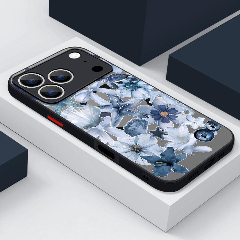 Vintage Floral Pattern Case For iPhone 17 Pro Max Magnetic For Magsafe Hybrid TPU+PC Matte Cover For iPhone 16 Pro Max 15 14 13 12 11 16E Air