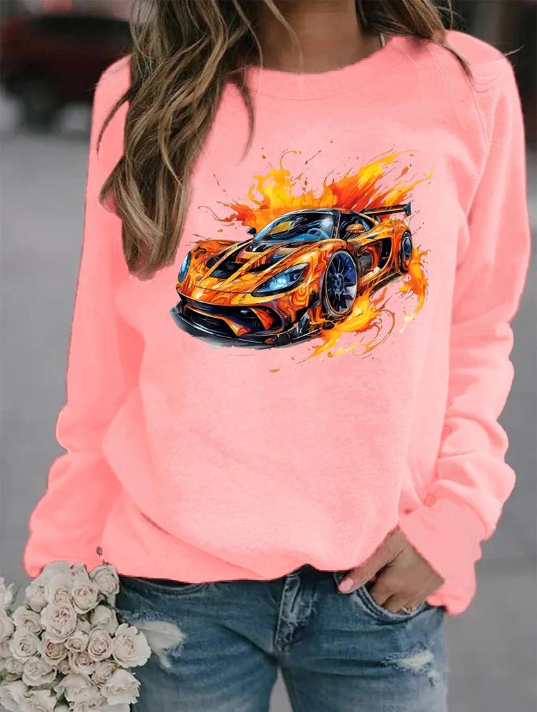 Maglione Invernale da Donna Girocollo a Manica Lunga con Varietà di Fantasie alla Moda