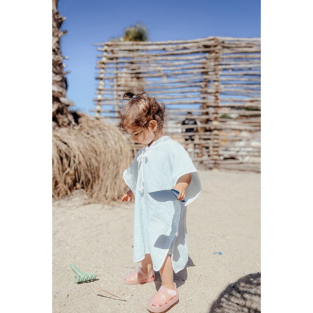 100% Organic Cotton Muslin Poncho - Girls Boys Baby Kids Poncho, Beach Poncho, Bathrobe