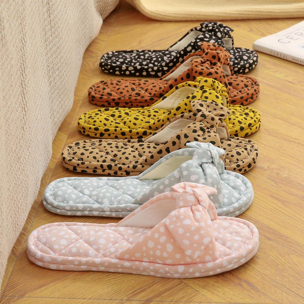 Ručně vyráběné bavlněné pantofle pro ženy - Protiskluzové, teplé a pohodlné pro všechna roční období do interiéru