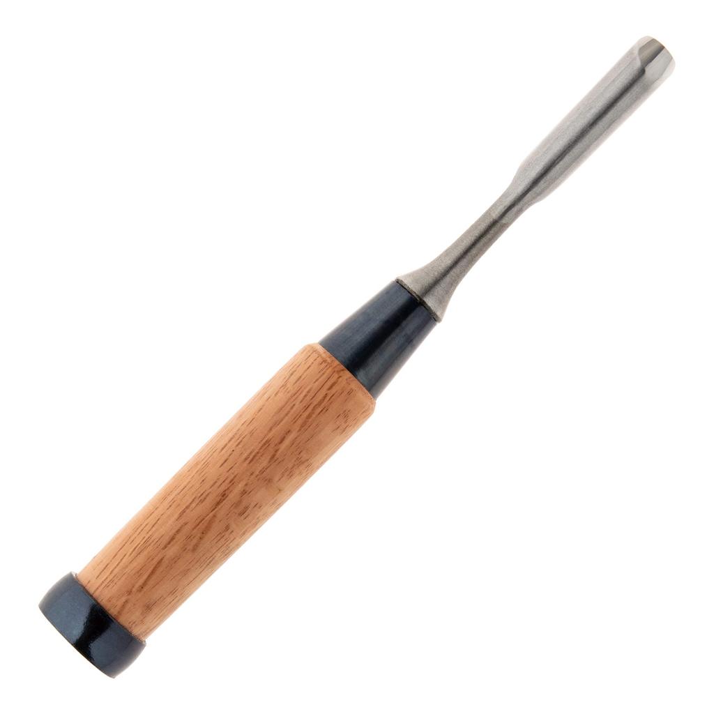 Square Chisel for Wood Carving, Red Oak Handle, Round, 9mm