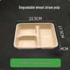 Disposable Wheat Straw 3-Compartment Food Containers
