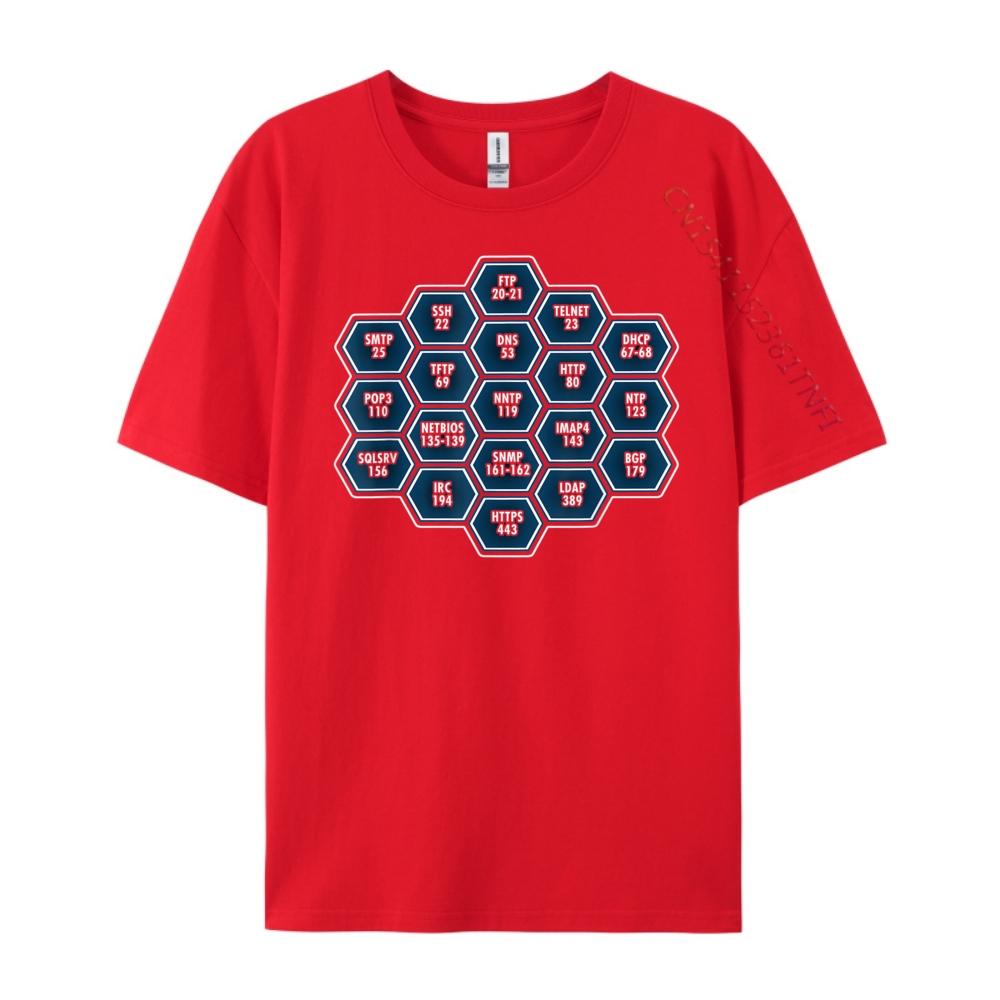 Cyber Security Port Numbers Hacker Wholesale Tshirts 100 Pcs Band Tshirts Korean S