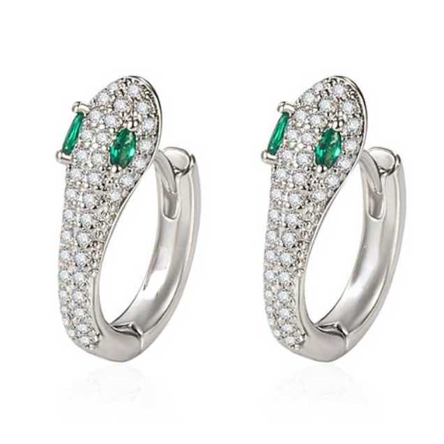 

SACE GEMS классические модные легкие роскошные серьги в форме змеи из медного сплава с цирконом для женщин, подарки для свадебной вечеринки белого золота