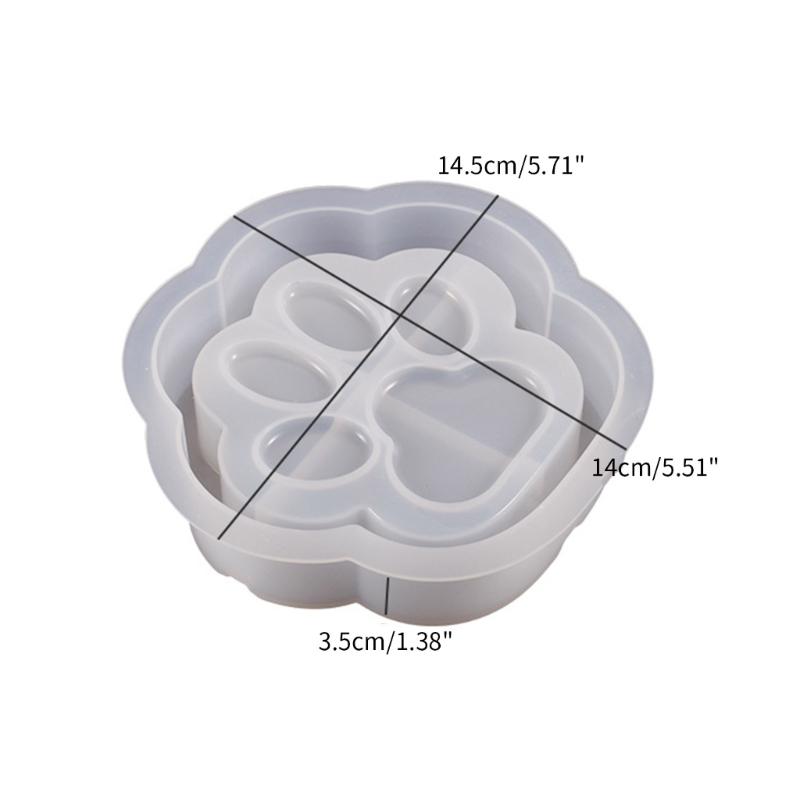 Silicone Mould for Making Resin Cat Claw Ashtrays DIY Casting Mold Storage Box Gypsum Silicone Mold Handmade Craft