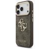 Guess 4G Big 4G Classic Logo BigStrap Metal Buttons Case for iPhone 17 Pro Brown