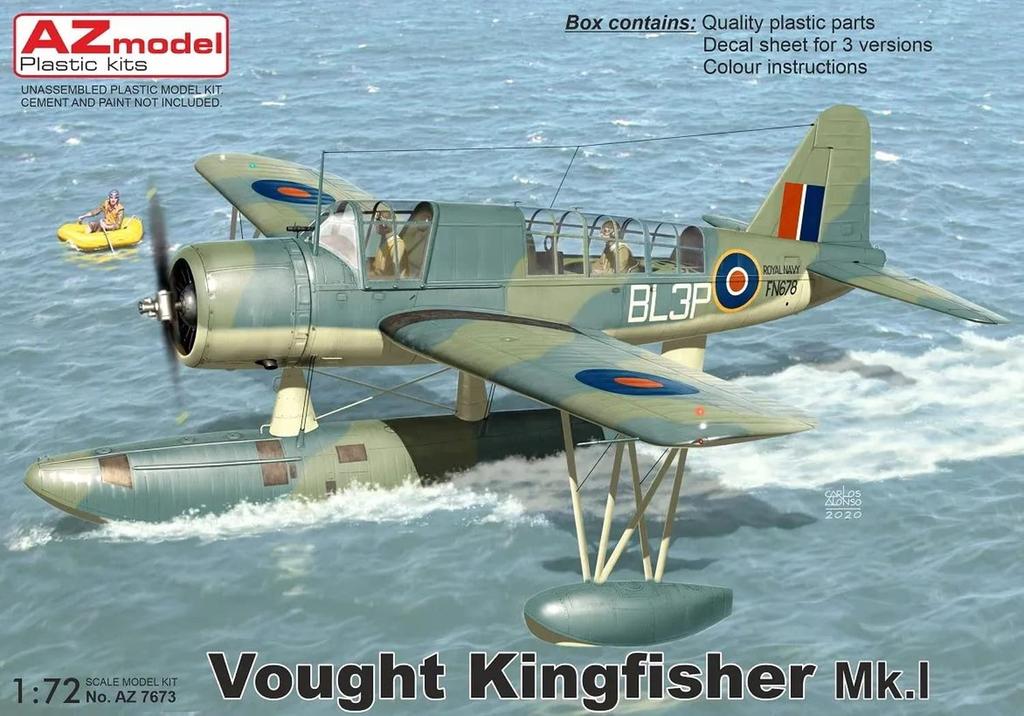 AZ Model Vought Kingfisher Plastic Model AZM7673 Molded Color 1/72 Mk.I
