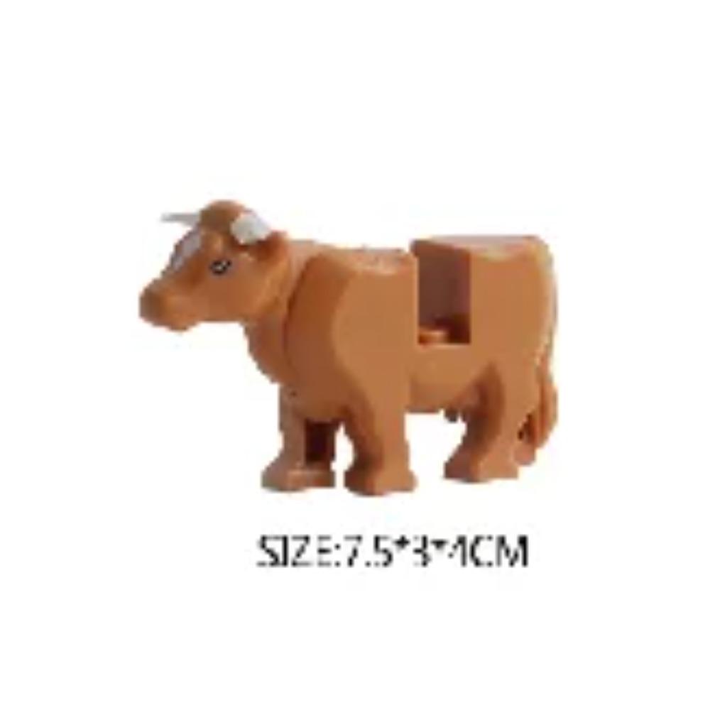 Animal Building Blocks City Small Large Ornaments Panda Dog Sheep Pig Cow Zoo Deer Mount Crocodile Tiger Wolf Eagle Boy Gift Toy