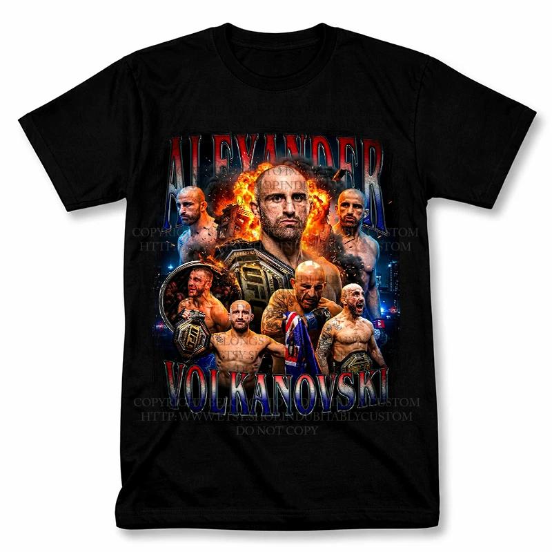 Александр Волкановски футболка с графическим принтом UFC Винтажный стиль Бутлег Футболка ММА XL