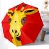 1pc Giraffe Head Automatic Open/Close Umbrella 8-Rib Strong Frame, Portable Travel Umbrella for Women & Men, Birthday Gift Parties 015